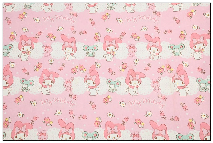 Sanrio My Melody 2 prints! 1 Yard Printed Cotton Fabric, Fabric by Yard, Yardage Bag Fabrics, Children Fabrics, Kids, Japanese 2024