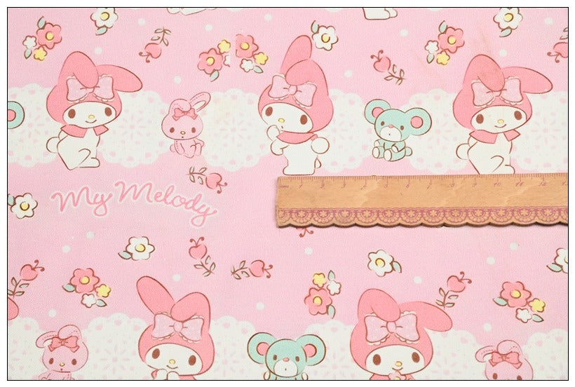 Sanrio My Melody 2 prints! 1 Yard Printed Cotton Fabric, Fabric by Yard, Yardage Bag Fabrics, Children Fabrics, Kids, Japanese 2024