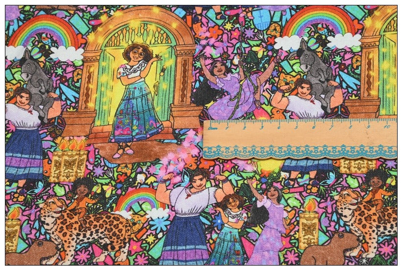 SALE! Encanto Characters Mirabel Madrigal 3 prints ! 1 Yard Quality Medium Thickness Plain Poly Fabric, Fabric by Yard, Yardage Fabrics2503