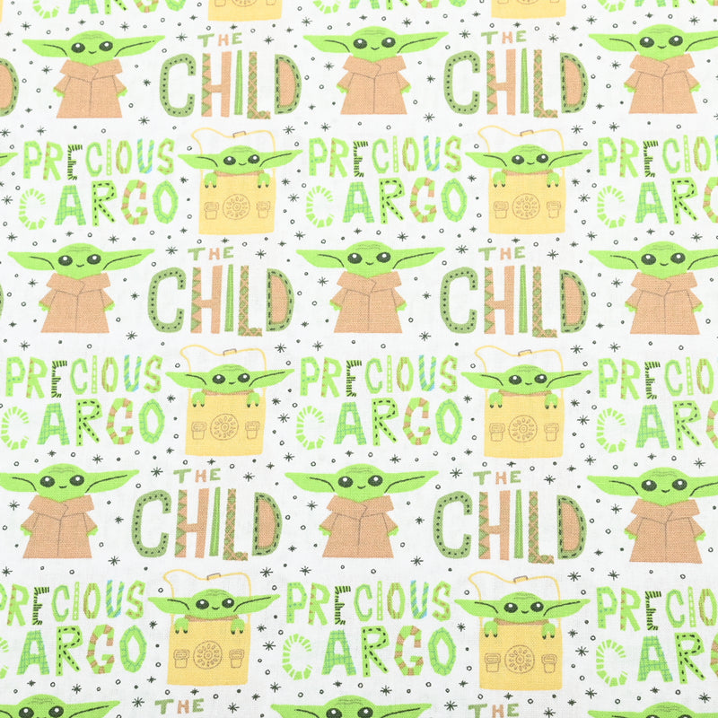 Precious Cargo the Child Star Wars Yoda ! 1 Meter Medium Thickness Cotton Fabric, Fabric by Yard, Yardage Cotton Fabrics for Style Garments