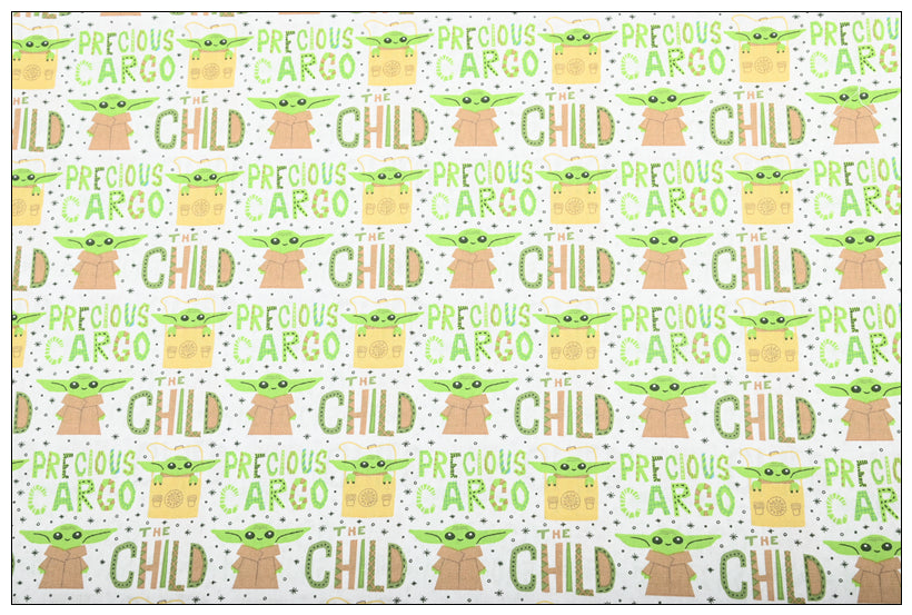 Precious Cargo the Child Star Wars Yoda ! 1 Meter Medium Thickness Cotton Fabric, Fabric by Yard, Yardage Cotton Fabrics for Style Garments