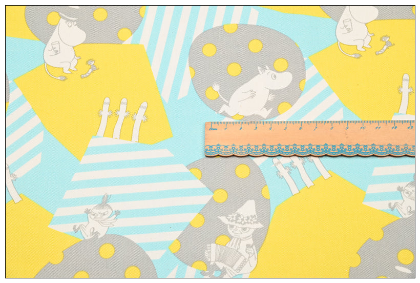 Moomins dots and stripes 2 Colors! 1 Yard Cotton Twill Fabric, Fabric by Yard, Yardage Fabrics for Bags