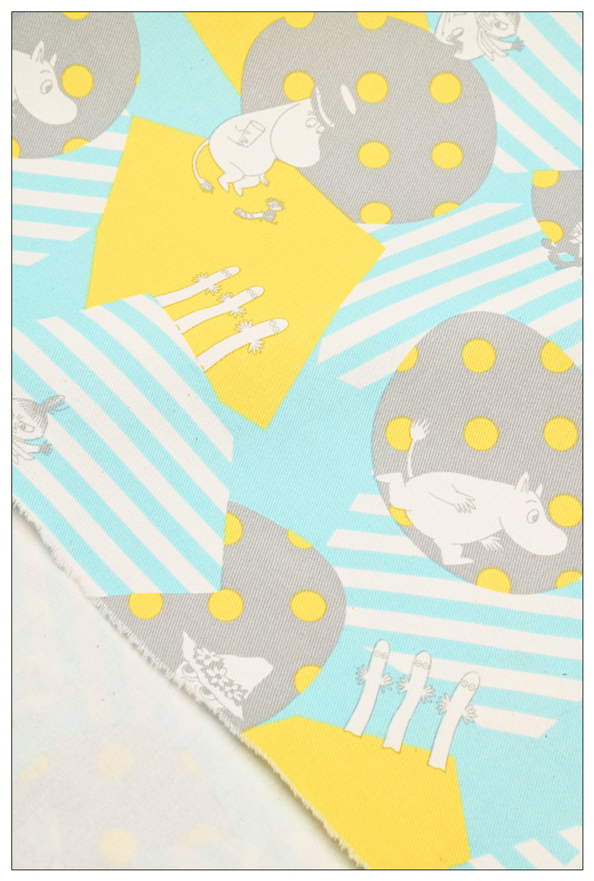 Moomins dots and stripes 2 Colors! 1 Yard Cotton Twill Fabric, Fabric by Yard, Yardage Fabrics for Bags