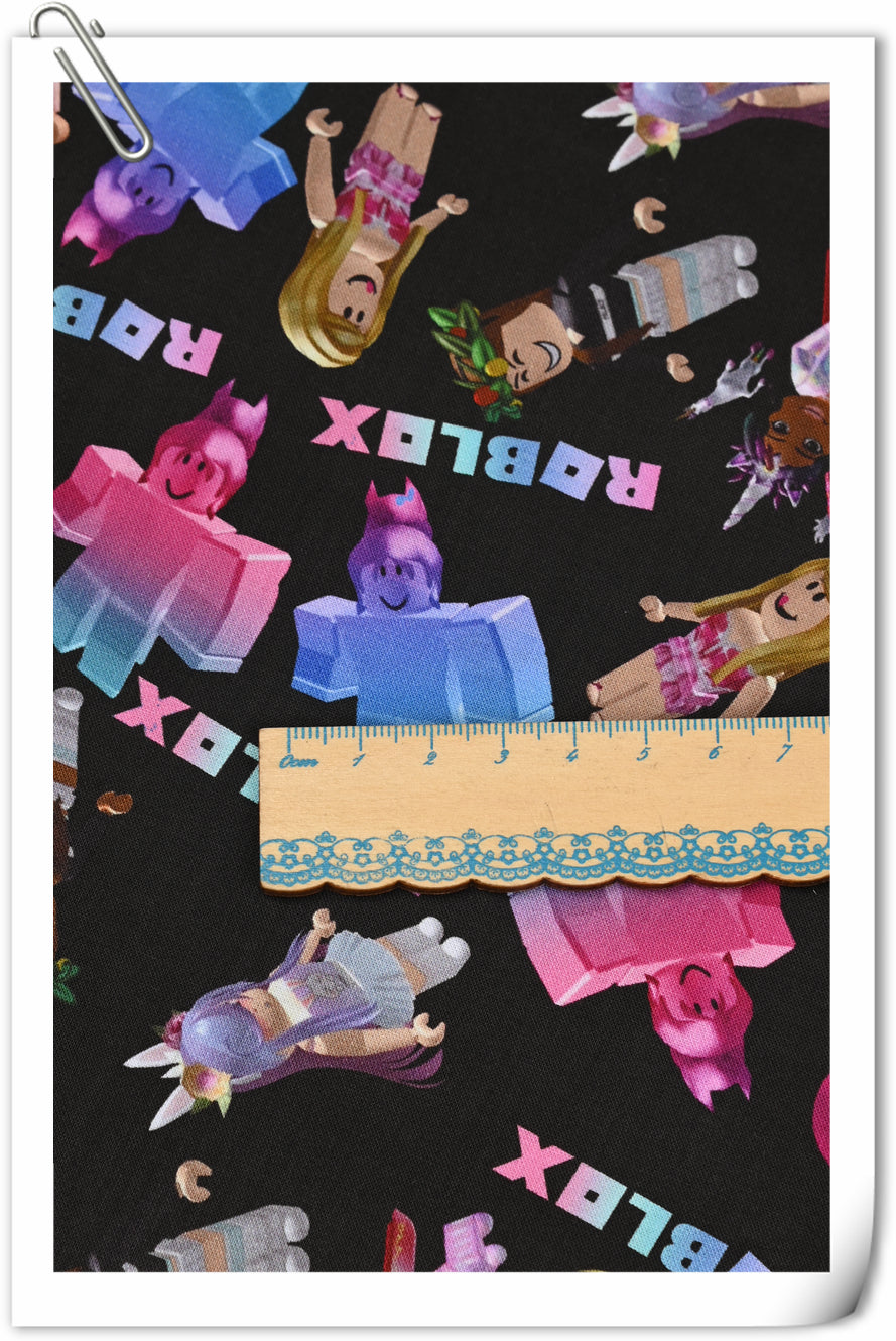 Roblox unreal Purple! 1 Yard Digital Printed Cotton Fabric, Fabric by Yard, Yardage Fabrics, Children Kids