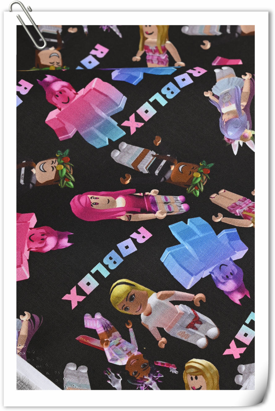 Roblox unreal Purple! 1 Yard Digital Printed Cotton Fabric, Fabric by Yard, Yardage Fabrics, Children Kids
