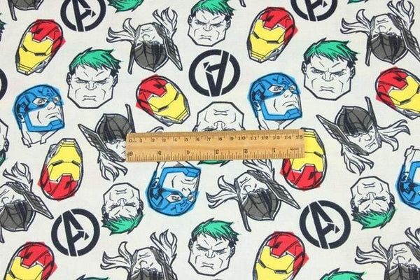 the Avengers ! 1 Meter Medium Thickness Twill Polyester Fabric, Fabric by Yard, Yardage Polyester Fabrics for Style Bags Super Hero - fabrics-top