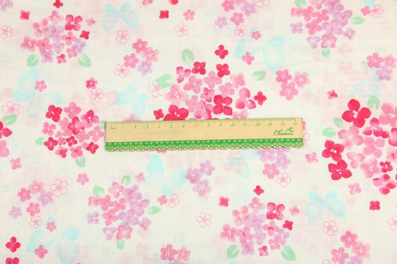 Sakura blooms Japanese Style! 1 Meter Printed Cotton Fabric, Fabric by Yard, Yardage Fabrics, Children Kids - fabrics-top