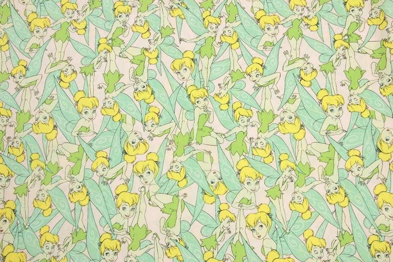 Tinker Bell the Fairies Green! 1 Yard Quality Medium Thickness Plain Cotton Fabric, Fabric by Yard, Yardage Cotton Fabrics for Style 2101