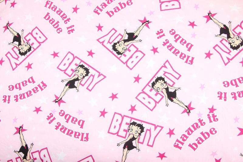 Flaunt It Babe, Betty Boop pink! 1 Meter Medium Thickness Cotton Fabric, Fabric by Yard, Yardage Cotton Fabrics for Style Clothes Bags 2104