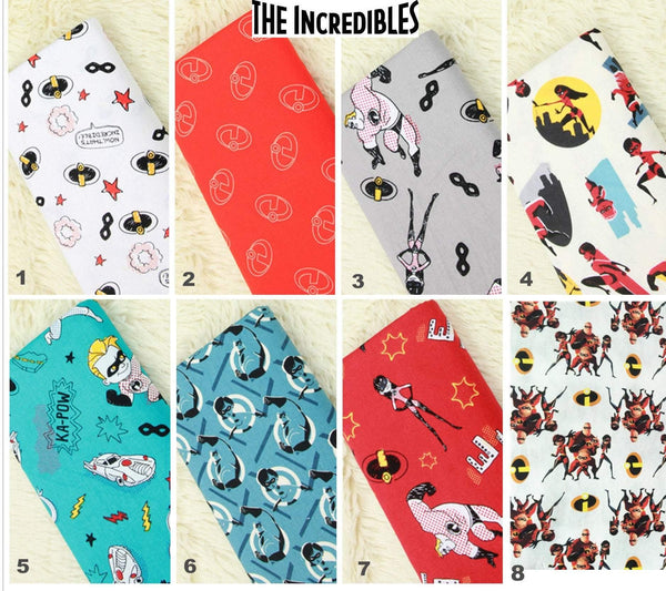The Incredibles Family! 1 Meter Medium Thickness Cotton Fabric, Fabric by Yard, Yardage Cotton Fabrics for  Style Garments, Bags Super Hero