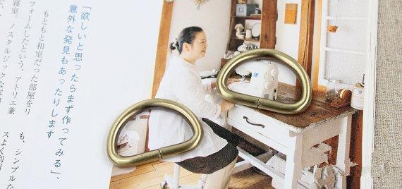 12pcs of Anti-Brass D Loop for handmade bag Belts- D-ring, D rings, D Buckles, D-Buckles - fabrics-top