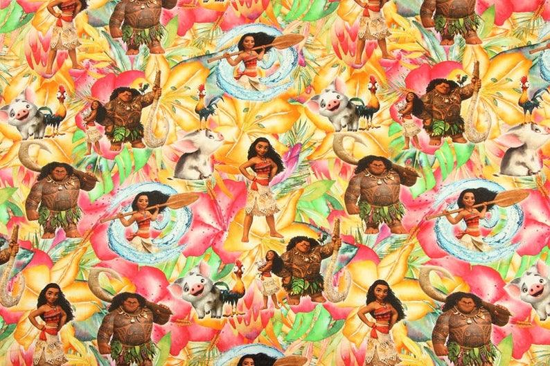 Moana gold Oceania! 1 Yard Quality Medium Thickness Plain Cotton Fabric, Fabric by Yard, Yardage Cotton Fabrics Vaiana