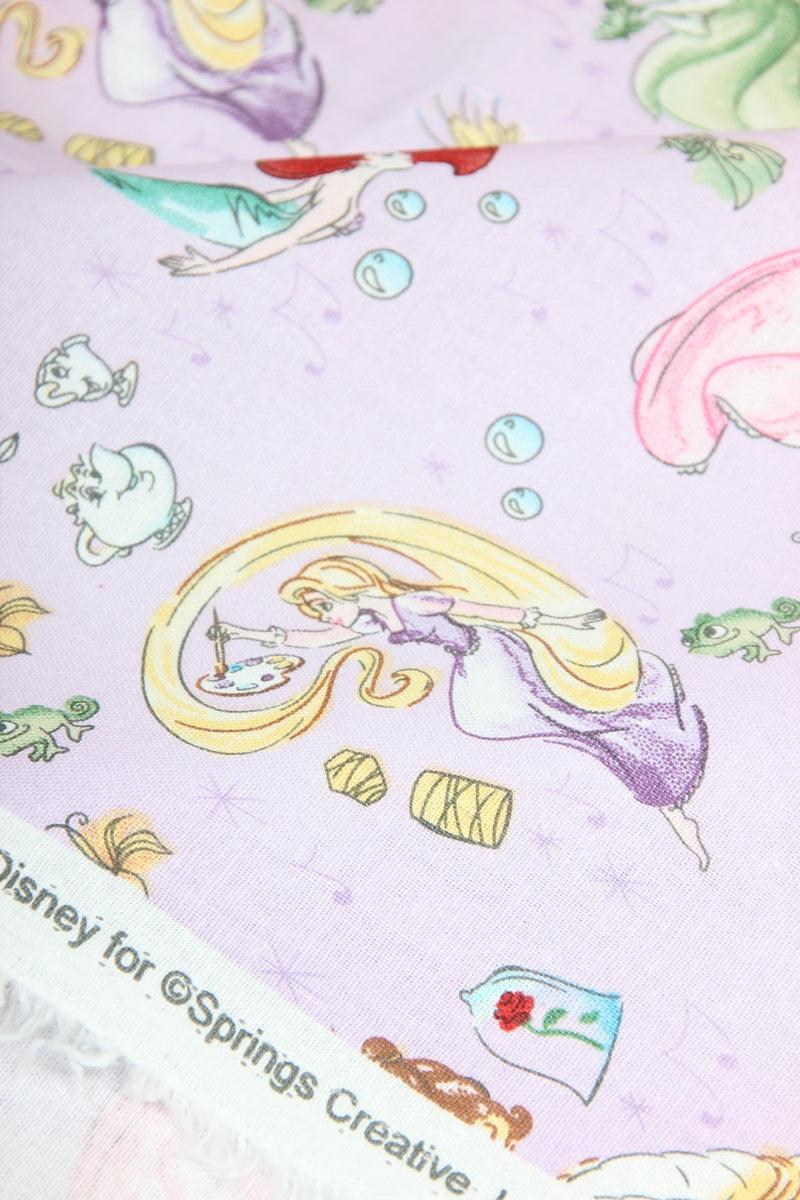 The Princesses pink! 1 Meter Plain cotton fabric, Medium printed fabric, clothing fabric, pure cotton, cartoon animation 2103 - fabrics-top