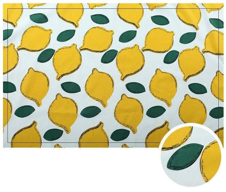 Lemons 3 Colors! 1 Meter Fine Cotton Fabric, Fabric by Yard, Yardage Cotton Fabrics for Style Dress Clothes Skirt