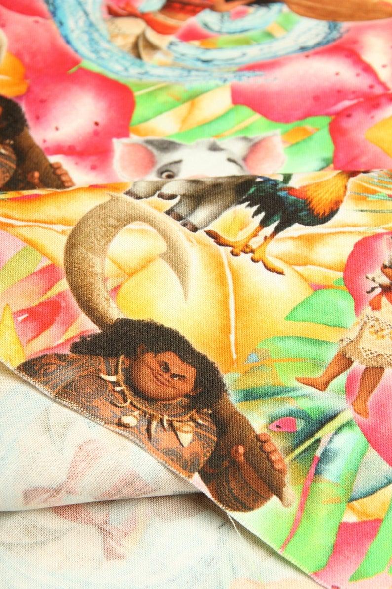 Moana gold Oceania! 1 Yard Quality Medium Thickness Plain Cotton Fabric, Fabric by Yard, Yardage Cotton Fabrics Vaiana - fabrics-top