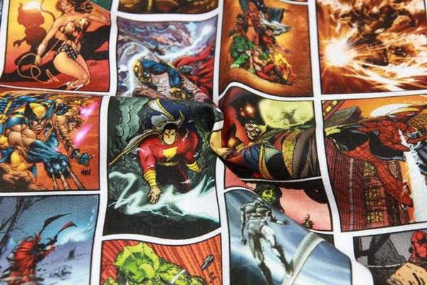Marvel Superheros Checks! 1 Meter Printed Cotton Fabric, Fabric by Yard, Yardage Fabrics, Children  Kids - fabrics-top