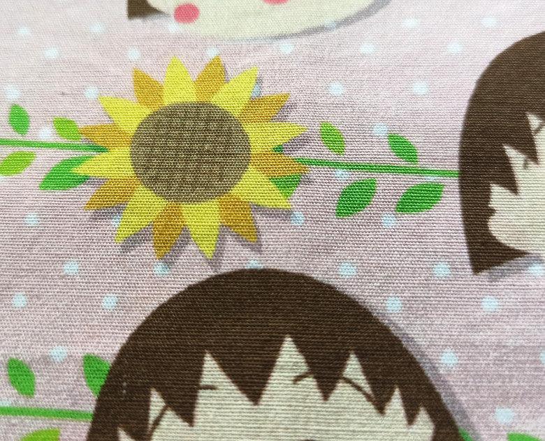 Chibi Maruko-chan! 1 Meter Quality Cotton Plain Fabric, Fabric by Yard, Yardage Cotton Fabrics for Clothes Bags, Japanese Girl - fabrics-top
