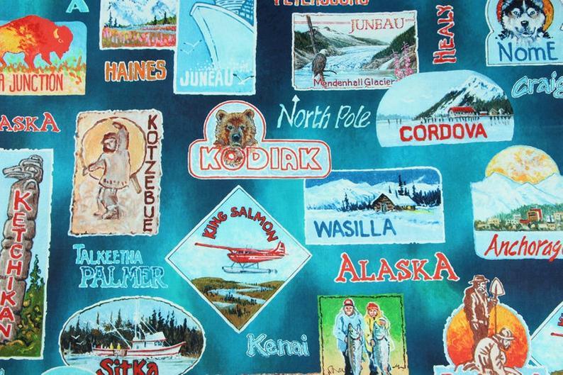 Alaska! 1 Meter Medium Weight Plain Cotton Fabric, Fabric by Yard, Yardage Cotton Fabrics for Style Garments, Bags