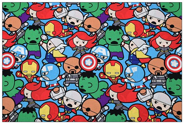 the Avengers Junior green! 1 Meter Medium Thickness Printed Plain Cotton Fabric, Fabric by Yard, Yardage Batman Fabric