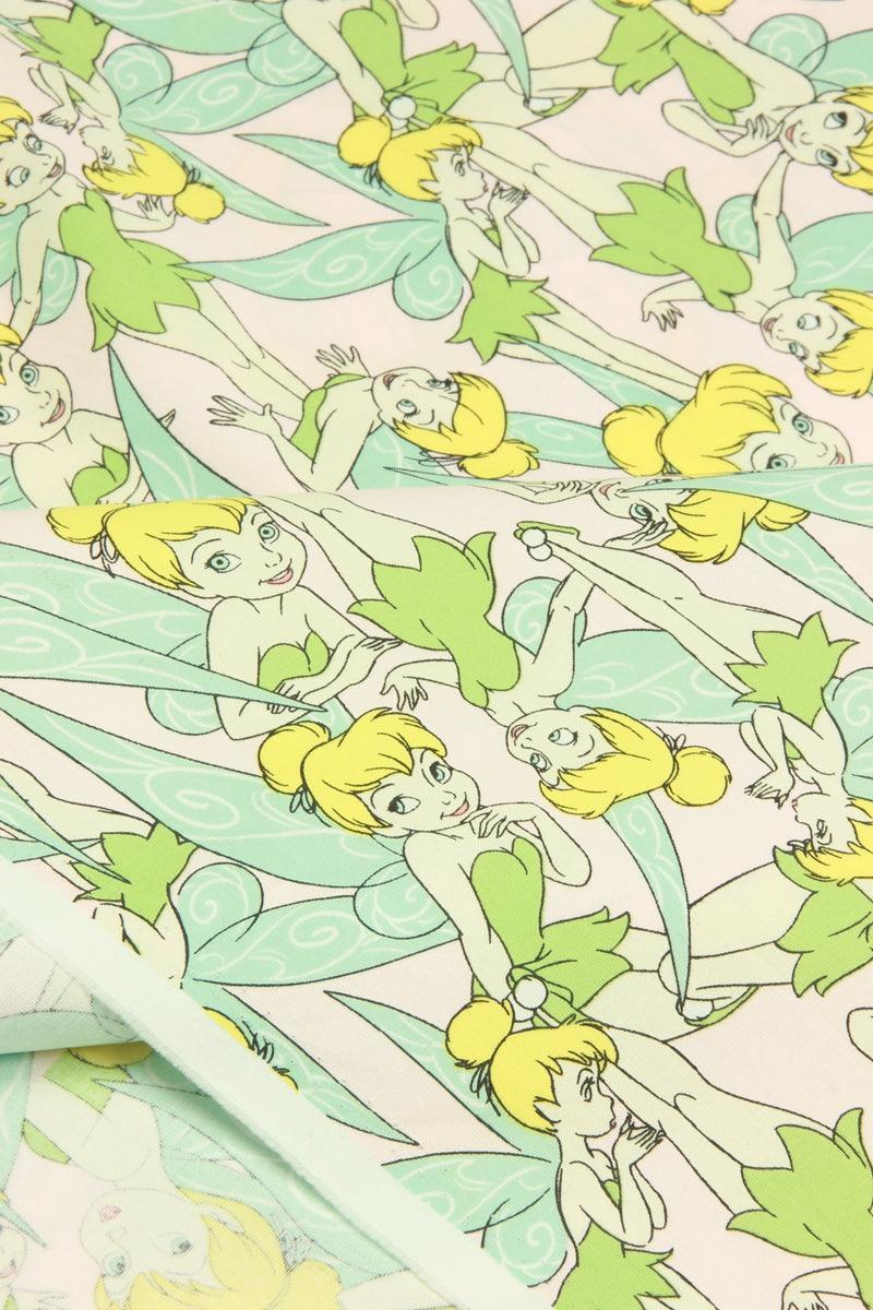 Tinker Bell the Fairies Green! 1 Yard Quality Medium Thickness Plain Cotton Fabric, Fabric by Yard, Yardage Cotton Fabrics for Style 2101 - fabrics-top