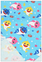 the Baby Shark Cartoon 10 Prints! 1 Yard Printed Cotton Fabric, Fabric by Yard, Yardage Fabrics, Children  Kids