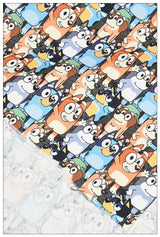 Adorable Bluey the Aussie Cartoon Dog 11 Prints! 1 Yard Quality light-weight Oxford Cotton Fabric, Fabric Aussie 2410