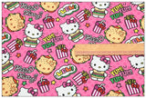 Hello Kitty Cookies and drinks! 1 Yard Medium Thickness Plain Cotton Fabric, Fabric by Yard, Yardage 2024