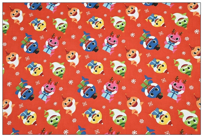 the Baby Shark Cartoon 10 Prints! 1 Yard Printed Cotton Fabric, Fabric by Yard, Yardage Fabrics, Children  Kids