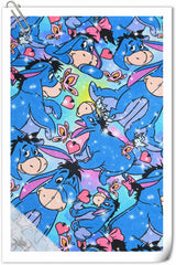 Eeyore the donkey blue ! 1 Yard Medium Thickness Cotton Fabric, Fabric by Yard, Yardage Cotton Fabrics for Style Clothes, Bags