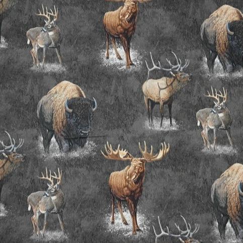 Big Game and Horse 2 prints!  1 Yard Medium Weight Thickness Plain Cotton Fabric, Fabric by Yard, Yardage Cotton Fabrics for  Style Garments, Bags