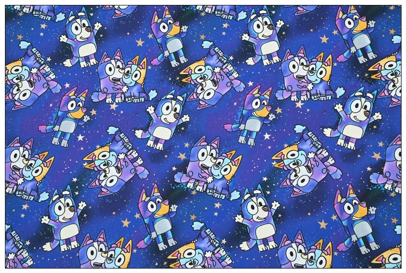 Bluey the Aussie Cartoon Dog 10 Prints! 1 Yard Quality Medium Thickness Plain Cotton Fabric, Fabric Aussie 2408