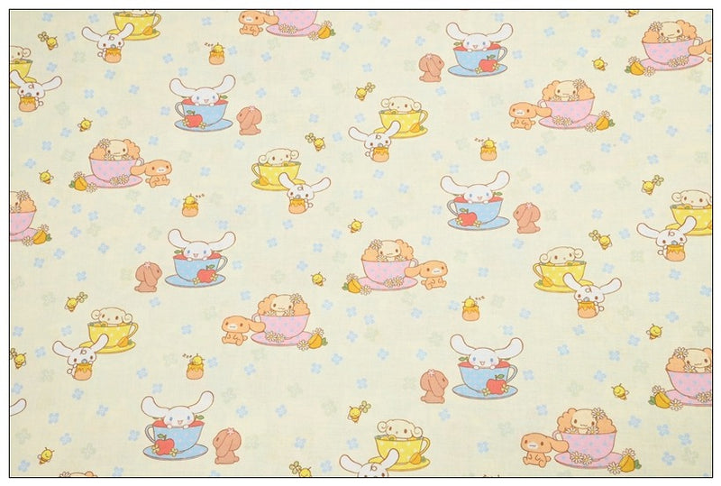 Sanrio Characters Cinnamoroll 5 Prints! 1 Yard Medium Thickness Plain Cotton Fabric, Fabric by Yard, Yardage 202411