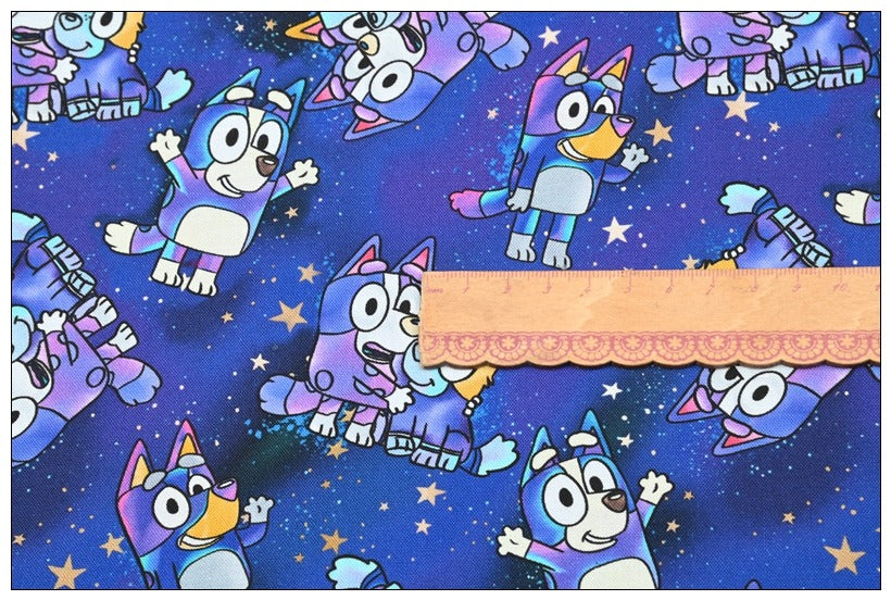 Bluey the Aussie Cartoon Dog 10 Prints! 1 Yard Quality Medium Thickness Plain Cotton Fabric, Fabric Aussie 2408