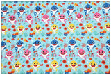 the Baby Shark Cartoon 10 Prints! 1 Yard Printed Cotton Fabric, Fabric by Yard, Yardage Fabrics, Children  Kids