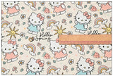 Hello Kitty Spring and Cartoon Friends 2 Colors! 1 Yard Medium Thickness Plain Cotton Fabric, Fabric by Yard, Yardage 2024