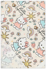 Hello Kitty Spring and Cartoon Friends 2 Colors! 1 Yard Medium Thickness Plain Cotton Fabric, Fabric by Yard, Yardage 2024