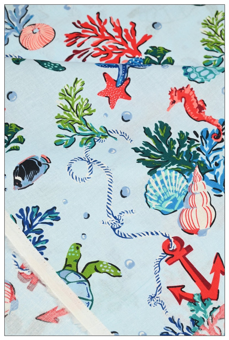 Antilles Treasure_Anchors Aweigh Vera Bradl! 1 Meter Quality Printed Cotton Fabrics by Yard, Vera Bradley Retired