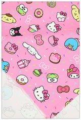 Hello Kitty and Sanrio Friends 2 prints! 1 Yard Medium Digital Printed Cotton Oxford Fabric by Half Yard for Style Clothes, Bags