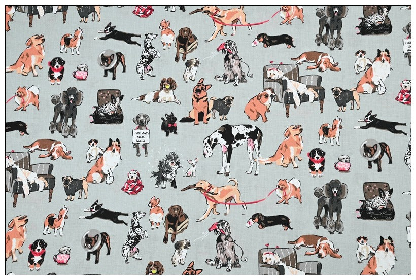 Dog Show_ Cat's Meow! 1 Meter Quality Printed Cotton Fabrics by Yard, Vera Bradley Retired Pattern