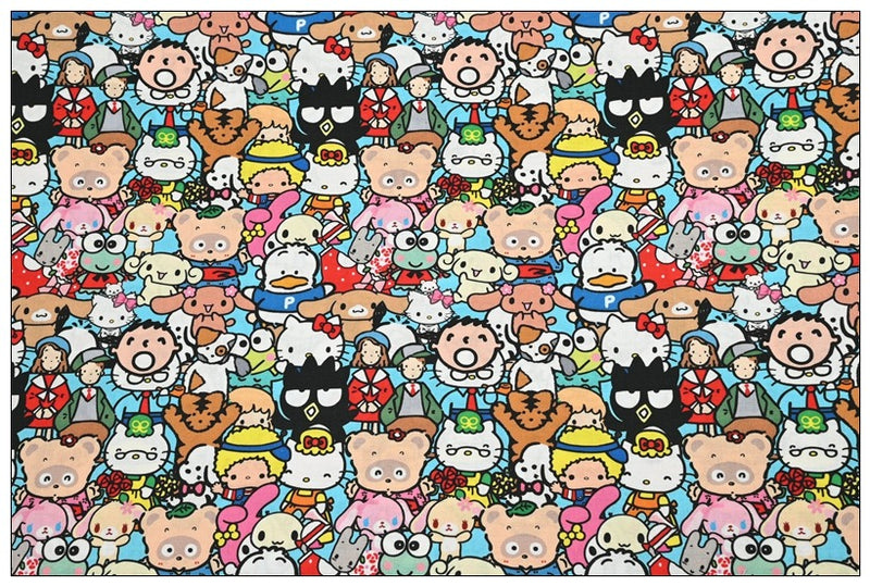 Sanrio Characters Cinnamoroll 5 Prints! 1 Yard Medium Thickness Plain Cotton Fabric, Fabric by Yard, Yardage 202411