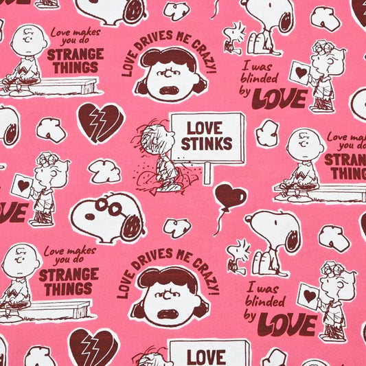 Snoopy and Charlie Brown LOVE quotes!  1 Yard Plain Cotton Fabric, Fabric by Yard, Yardage Cotton Fabrics for  Style Garments, Bags