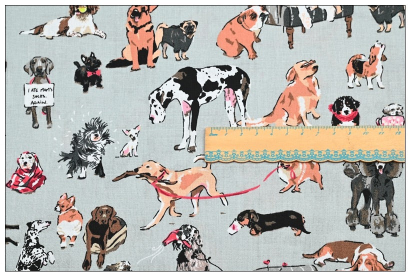 Dog Show_ Cat's Meow! 1 Meter Quality Printed Cotton Fabrics by Yard, Vera Bradley Retired Pattern