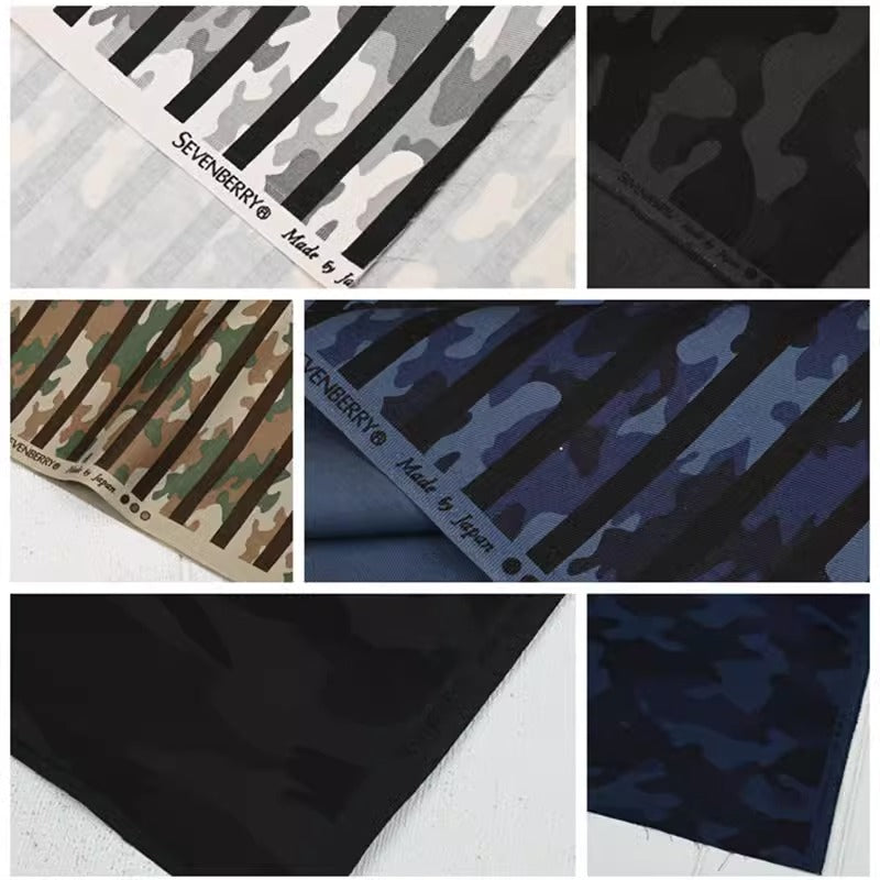 Japanese Camouflage Stripes Series! 1 Yard Printed Cotton Fabric, Fabric by Yard, Yardage Fabrics, Children