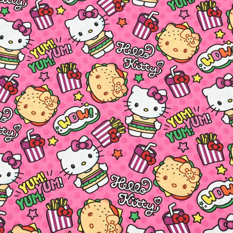 Hello Kitty Cookies and drinks! 1 Yard Medium Thickness Plain Cotton Fabric, Fabric by Yard, Yardage 2024