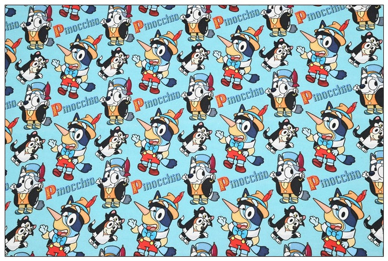 Adorable Bluey the Aussie Cartoon Dog 11 Prints! 1 Yard Quality light-weight Oxford Cotton Fabric, Fabric Aussie 2410