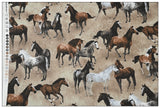 Big Game and Horse 2 prints!  1 Yard Medium Weight Thickness Plain Cotton Fabric, Fabric by Yard, Yardage Cotton Fabrics for  Style Garments, Bags