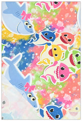 the Baby Shark Cartoon 10 Prints! 1 Yard Printed Cotton Fabric, Fabric by Yard, Yardage Fabrics, Children  Kids