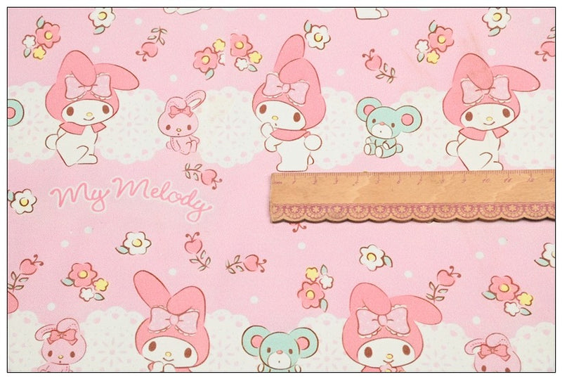 Sanrio My Melody 2 prints! 1 Yard Printed Cotton Fabric, Fabric by Yard, Yardage Bag Fabrics, Children Fabrics, Kids, Japanese 2024