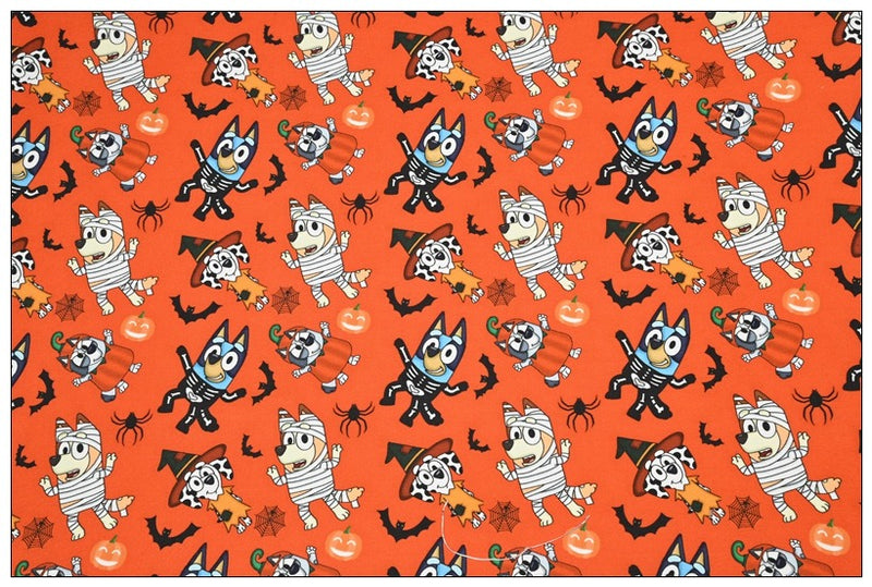 Adorable Bluey the Aussie Cartoon Dog 11 Prints! 1 Yard Quality light-weight Oxford Cotton Fabric, Fabric Aussie 2410