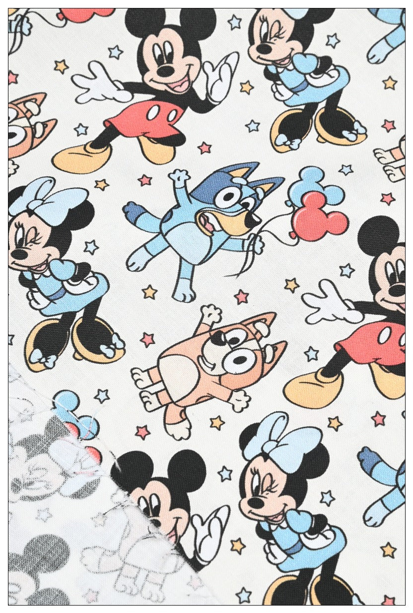 Bluey the Aussie Cartoon Dog 10 Prints! 1 Yard Quality Medium Thickness Plain Cotton Fabric, Fabric Aussie 2408